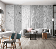 Retro Woods Theme Design: Tree Planks Wallpaper Murals-ChandeliersDecor.com