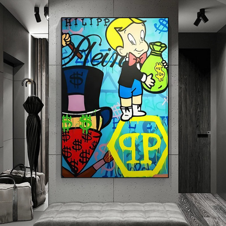 Richie Monopoly Canvas Wall Art-ChandeliersDecor