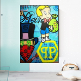 Richie Monopoly Canvas Wall Art-ChandeliersDecor