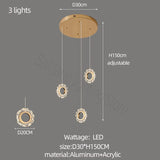 Rings LED Light Staircase Chandelier – Style Your Staircase-ChandeliersDecor