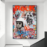 Rock Racing Car Steve Mc Queen Canvas Wall Art