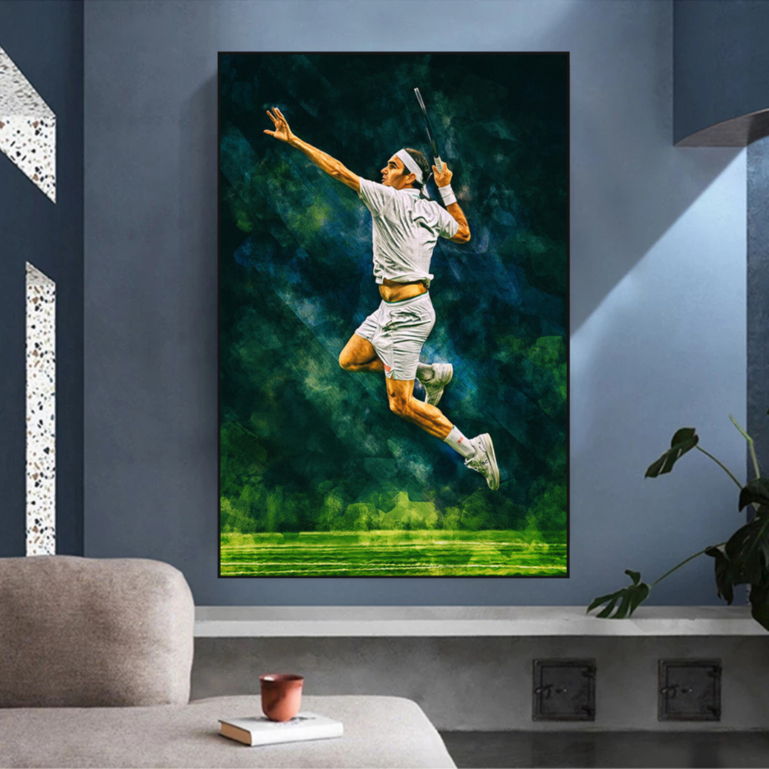 Roger Federer Canvas Wall Art – Decor for Tennis Fans-ChandeliersDecor