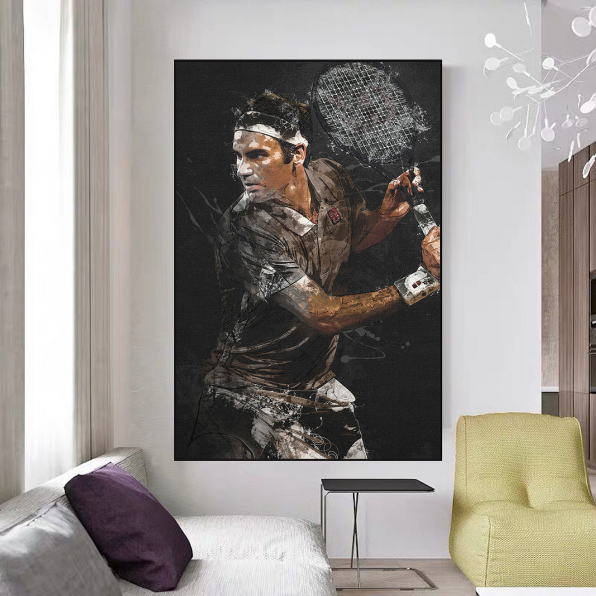 Roger Federer Canvas Wall Art Captivating Sports Decor