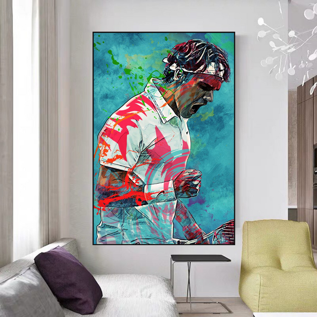 Roger Federer Canvas Wall Art The Tennis Legend