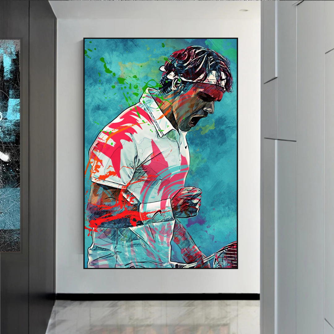 Roger Federer Canvas Wall Art: The Tennis Legend-ChandeliersDecor