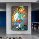 Roger Federer Tennis Legend Sports Canvas Wall Art-ChandeliersDecor