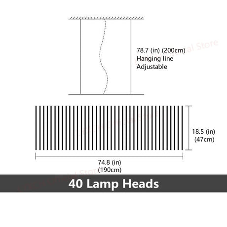 Rotatable Light Bars Chandelier: Illuminate Your Space-ChandeliersDecor