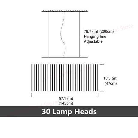 Rotatable Light Bars Chandelier: Illuminate Your Space-ChandeliersDecor