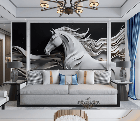 Royal Horse Wallpaper Murals-ChandeliersDecor.com