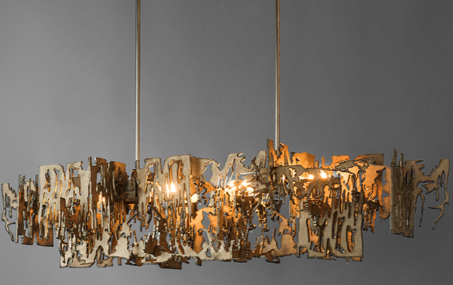 Rust Metal Chandelier: Exquisite Lighting Fixture-ChandeliersDecor