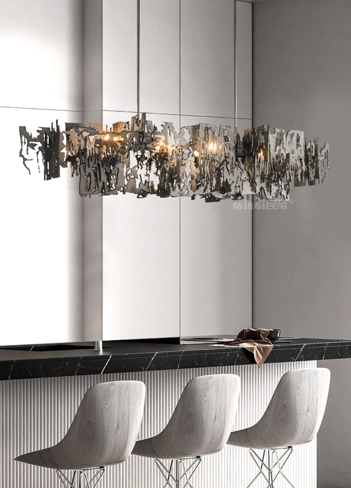 Rust Metal Chandelier: Exquisite Lighting Fixture-ChandeliersDecor