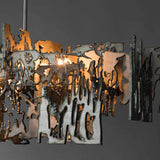 Rust Metal Chandelier: Exquisite Lighting Fixture-ChandeliersDecor