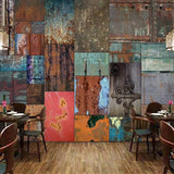 Rustic Elegance: European Style Iron Sheet Rust Wallpaper-ChandeliersDecor.com