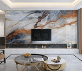 Rustic Stone Design: Marble Wallpaper Murals-ChandeliersDecor