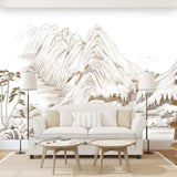 Scandi Mountains Wallpaper: Transform Your Space-ChandeliersDecor