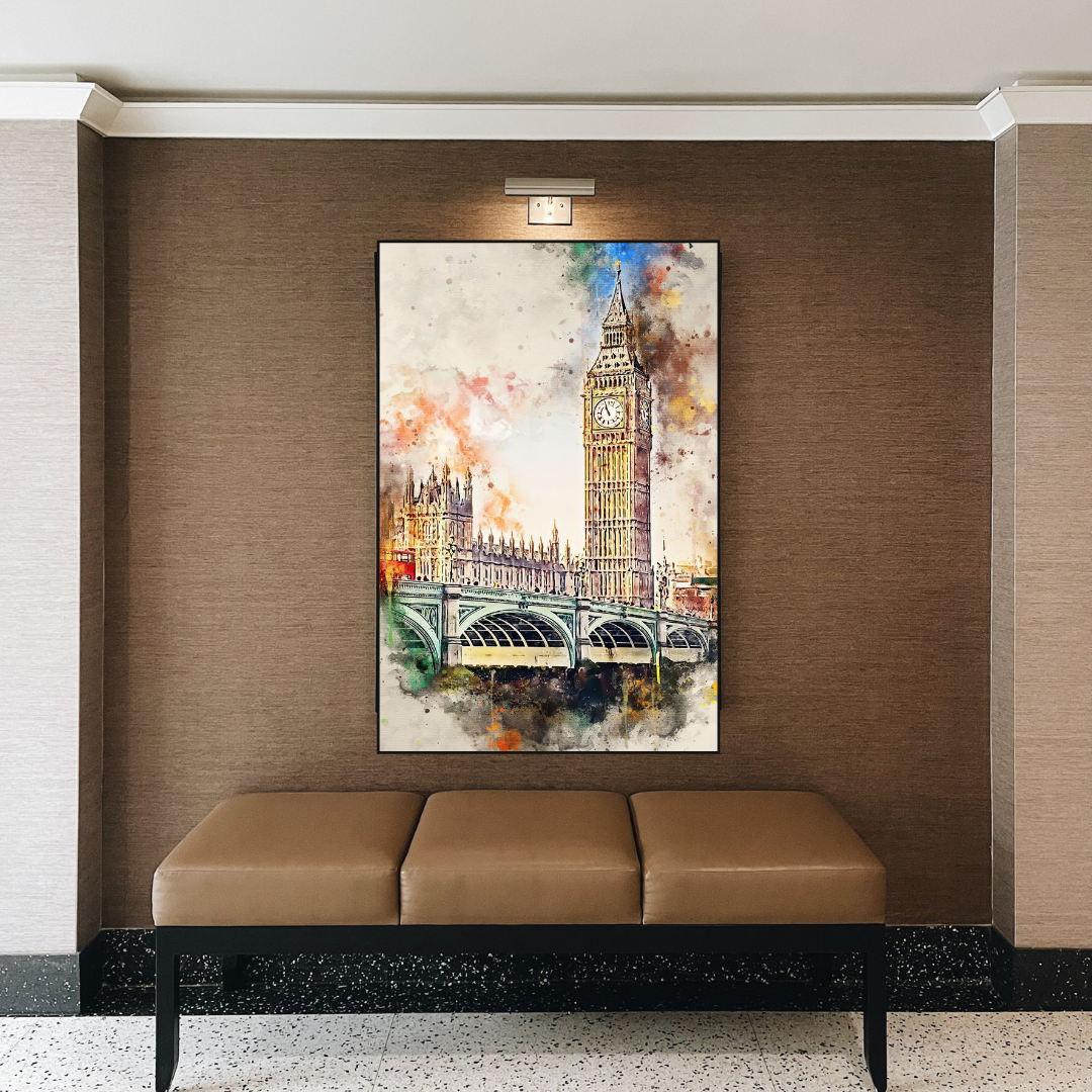 Scenery City London Big Ben Landscape Canvas Wall Art-ChandeliersDecor