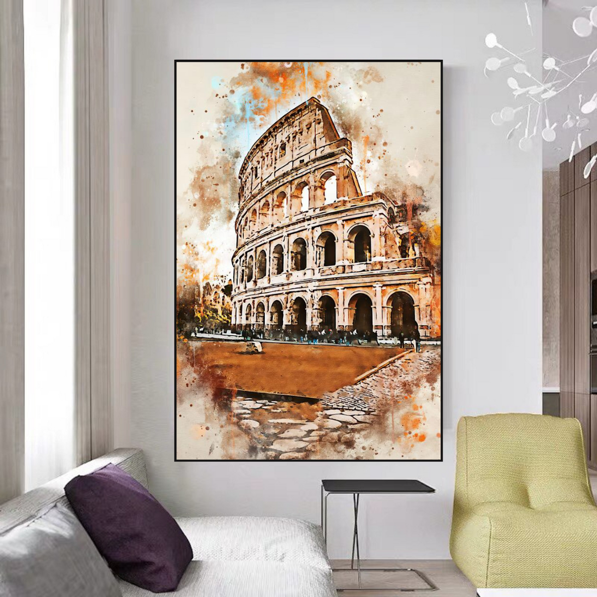 Scenery City Rome Landscape Canvas Wall Art