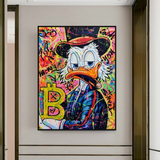 Scrooge McDuck Bitcoin Millionaire Canvas Wall Art-ChandeliersDecor