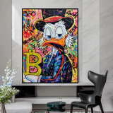 Scrooge McDuck Bitcoin Millionaire Canvas Wall Art-ChandeliersDecor