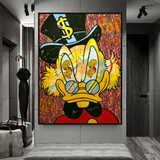 Scrooge McDuck Canvas Wall Art - Millionaire Design-ChandeliersDecor