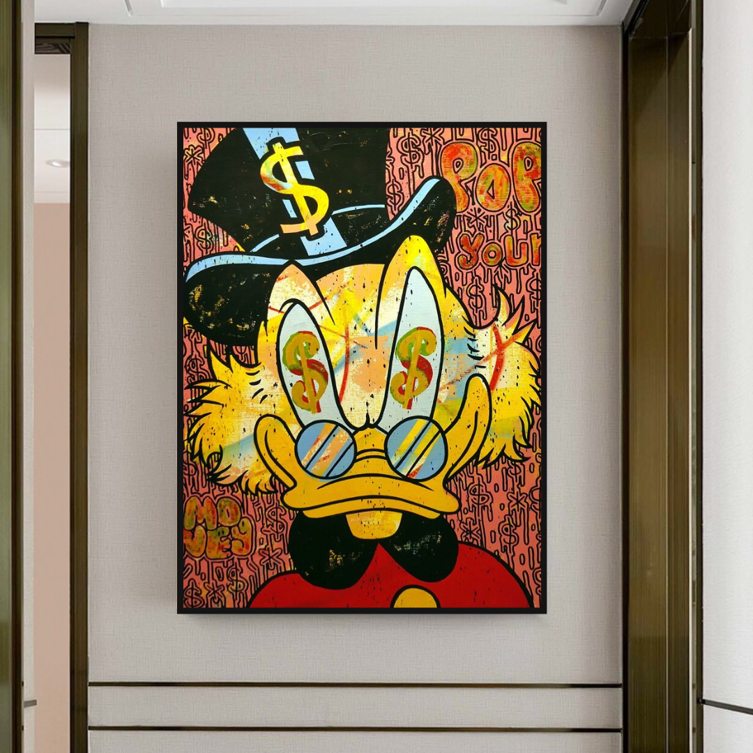 Scrooge McDuck Canvas Wall Art - Millionaire Design-ChandeliersDecor