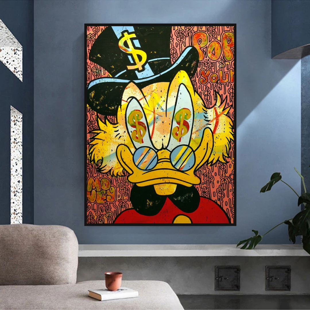 Scrooge McDuck Canvas Wall Art - Millionaire Design-ChandeliersDecor