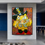 Scrooge McDuck Canvas Wall Art - Millionaire Design-ChandeliersDecor