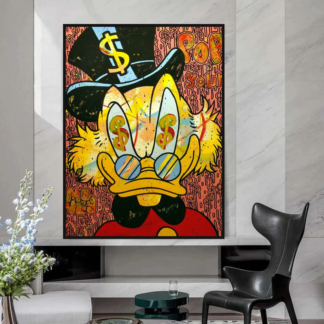 Scrooge McDuck Canvas Wall Art - Millionaire Design-ChandeliersDecor