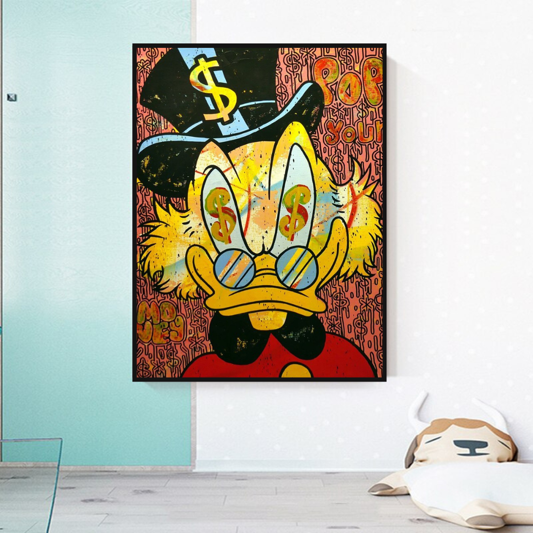 Scrooge McDuck Canvas Wall Art - Millionaire Design-ChandeliersDecor