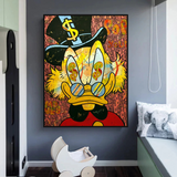 Scrooge McDuck Canvas Wall Art - Millionaire Design-ChandeliersDecor