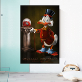 Scrooge McDuck Canvas Wall Art - Money Maker Millionaire-ChandeliersDecor