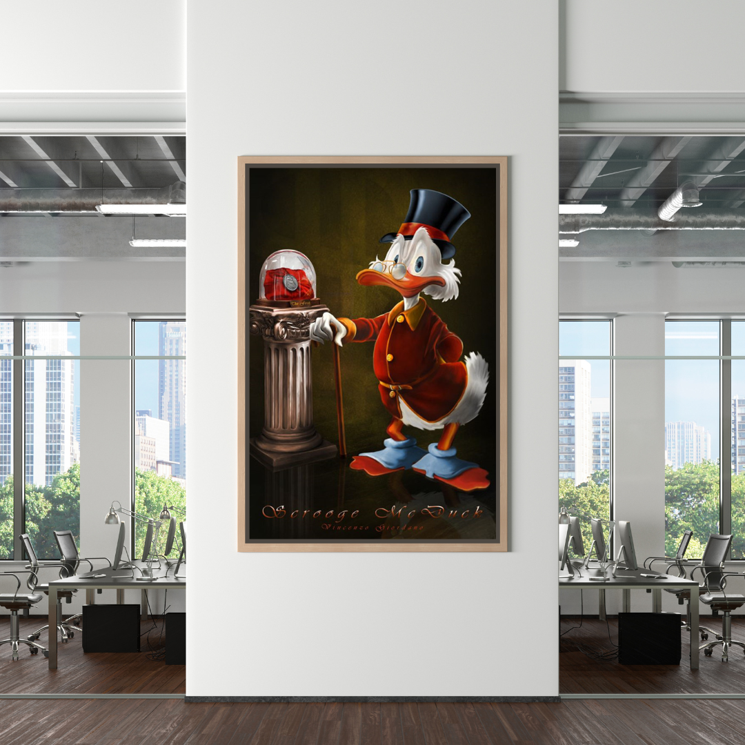 Scrooge McDuck Canvas Wall Art - Money Maker Millionaire-ChandeliersDecor