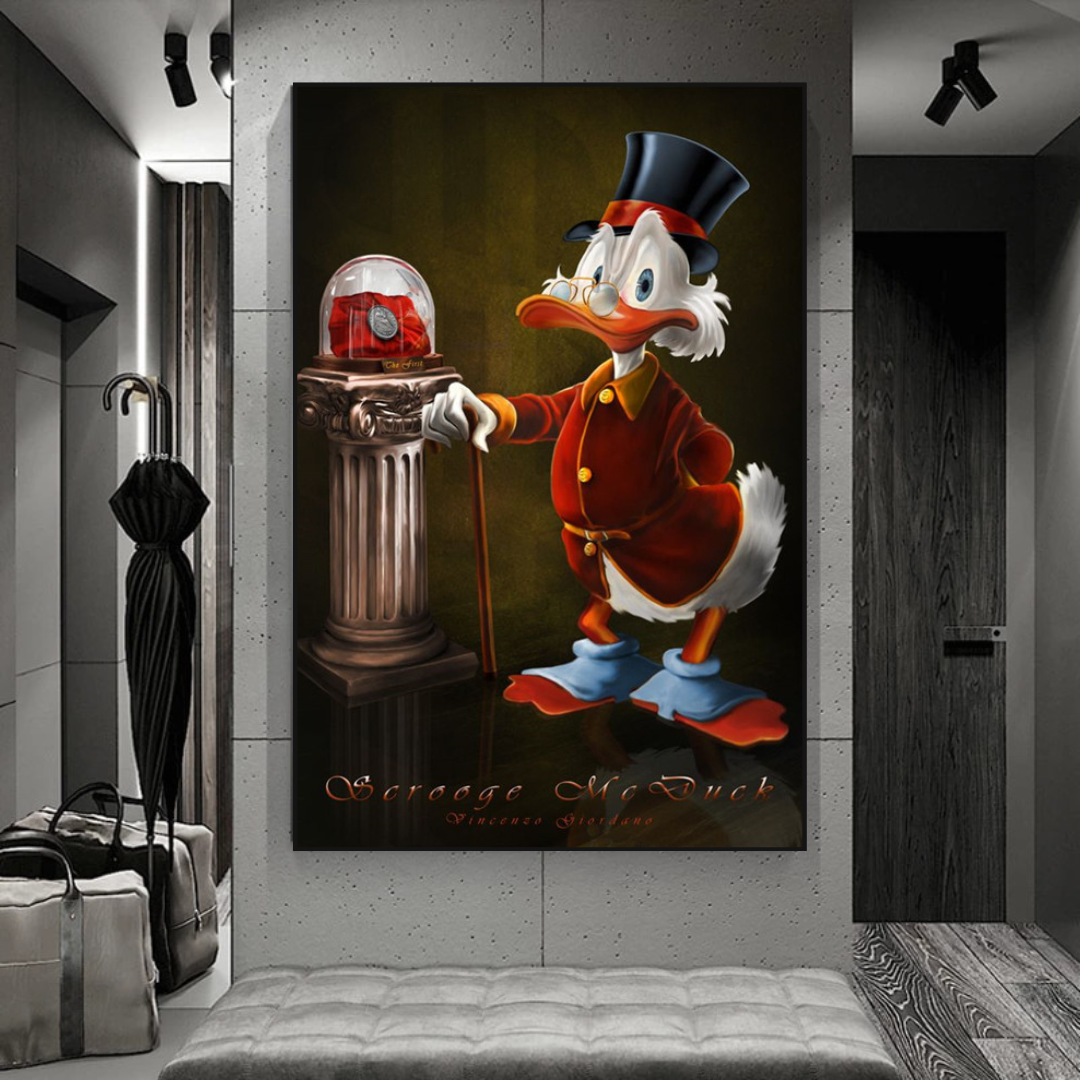 Scrooge McDuck Canvas Wall Art - Money Maker Millionaire-ChandeliersDecor