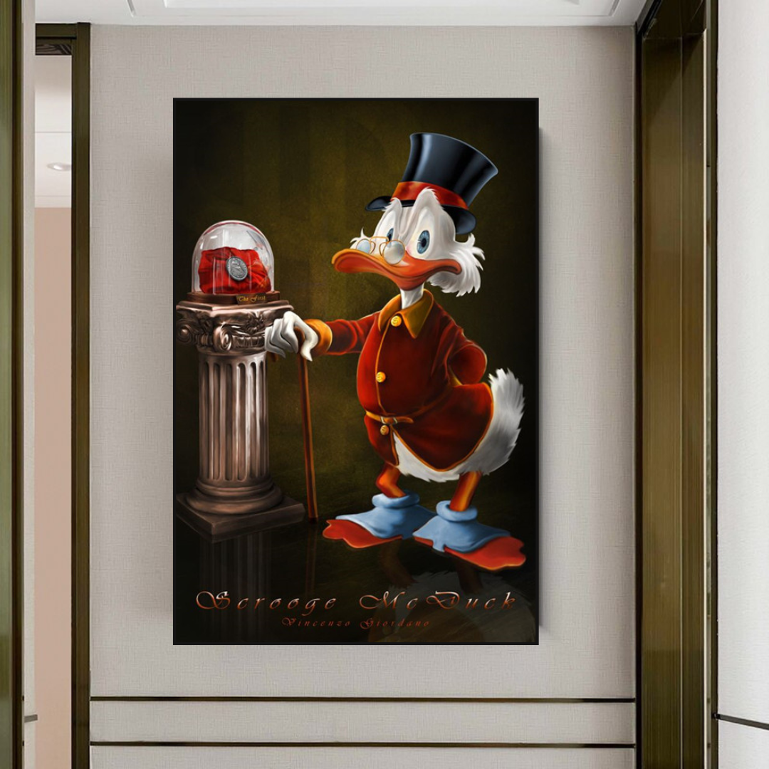 Scrooge McDuck Canvas Wall Art - Money Maker Millionaire-ChandeliersDecor