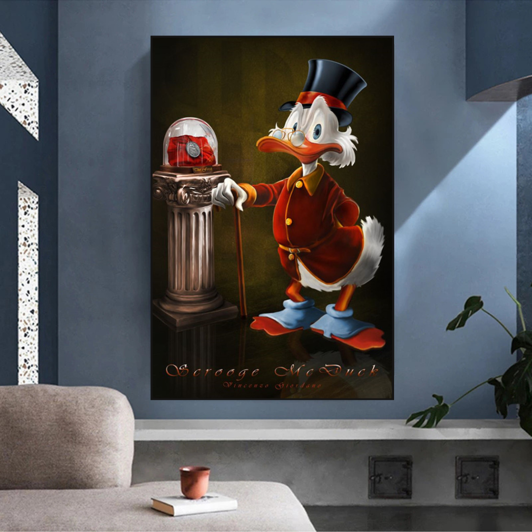 Scrooge McDuck Canvas Wall Art - Money Maker Millionaire-ChandeliersDecor