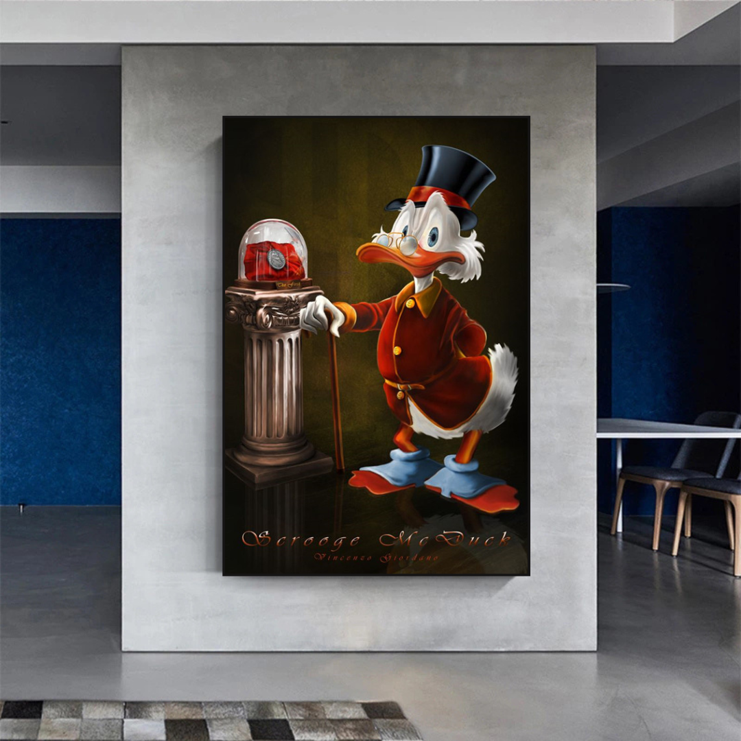 Scrooge McDuck Canvas Wall Art - Money Maker Millionaire-ChandeliersDecor