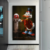 Scrooge McDuck Canvas Wall Art - Money Maker Millionaire-ChandeliersDecor