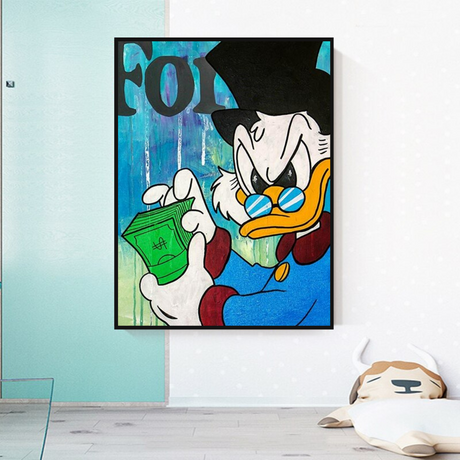 Scrooge McDuck Forbes Canvas Wall Art - Exclusive-ChandeliersDecor