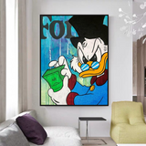 Scrooge McDuck Forbes Canvas Wall Art - Scrooge Poster