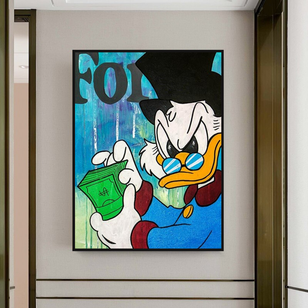 Scrooge McDuck Forbes Canvas Wall Art - Scrooge Poster-ChandeliersDecor