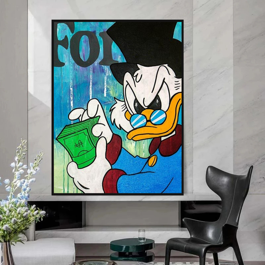 Scrooge McDuck Forbes Canvas Wall Art - Scrooge Poster-ChandeliersDecor