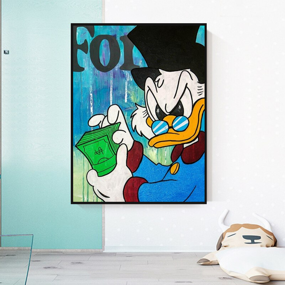 Scrooge McDuck Forbes Canvas Wall Art - Scrooge Poster