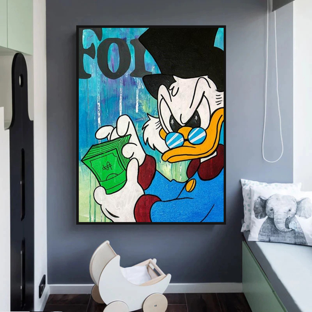 Scrooge McDuck Forbes Canvas Wall Art - Scrooge Poster-ChandeliersDecor