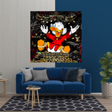 Scrooge McDuck its Hard to be Rich Canvas Wall Art-ChandeliersDecor