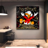 Scrooge McDuck its Hard to be Rich Canvas Wall Art-ChandeliersDecor