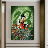 Scrooge McDuck Millionaire Canvas Wall Art-ChandeliersDecor