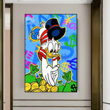 Scrooge McDuck Millionaire Canvas Wall Art-ChandeliersDecor