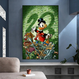 Scrooge McDuck Millionaire Canvas Wall Art-ChandeliersDecor