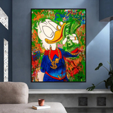 Scrooge McDuck Millionaire Canvas Wall Art-ChandeliersDecor