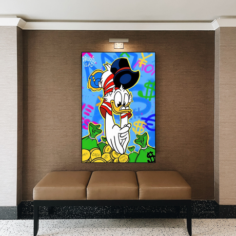 Scrooge McDuck Millionaire Canvas Wall Art-ChandeliersDecor